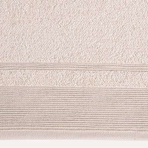 Möve Wellbeing Perlstruktur mit Biesen Saunatuch 80 x 200 cm, Handtuch – Made in Germany, 85% Bio-Baumwolle 15% Leinen, Nature - 2