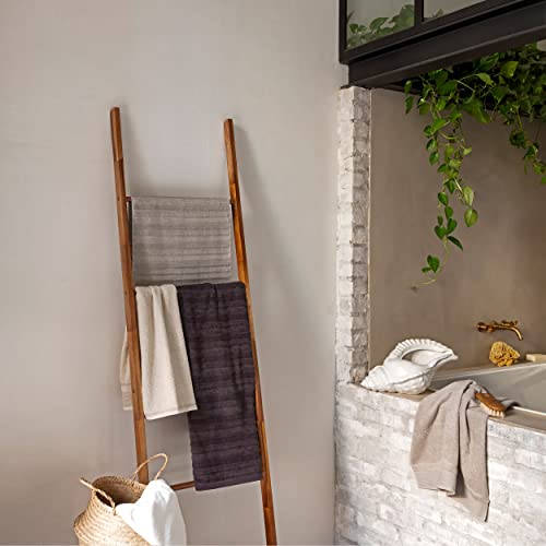 Möve Wellbeing Perlstruktur mit Biesen Saunatuch 80 x 200 cm, Handtuch – Made in Germany, 85% Bio-Baumwolle 15% Leinen, Cashmere - 5