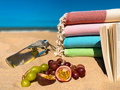 HolyDays® Strandtuch XXL 100x180cm aus 100% Baumwolle Oeko-TEX® | Hamamtuch | Badetuch | Saunatuch | Peshtemal | Fouta in Grau - 5