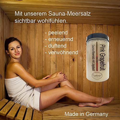 Sauna Salz Peeling – Pink Grapefruit 400g – Meersalz m. Jojobaöl Vitamin E - 3