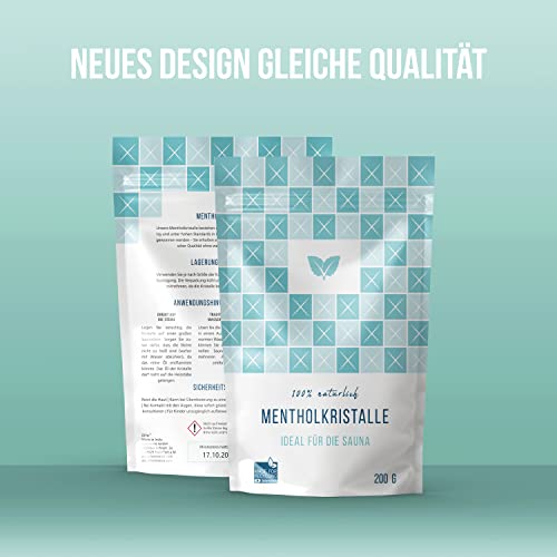 DIYer® – 200 g Mentholkristalle Saunakristalle – aus 100% reinem Minzöl – pharmazeutische Qualität für Sauna Aufgüsse - 2