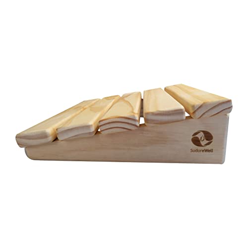 SudoreWell® Sauna Kopfstütze, Exklusiv aus hochwertigem Espenholz
