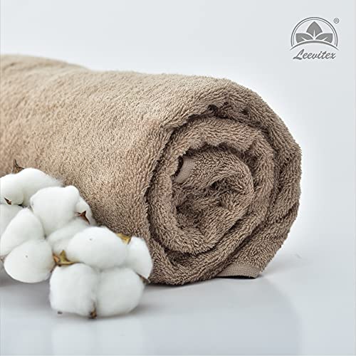 leevitex® FROTTIER XXL SAUNATÜCHER | SAUNATUCH | Set 1er Pack | 80 x 200 cm | Qualität 500 g/m² | 100% Baumwolle | Sand/Cappuccino - 5