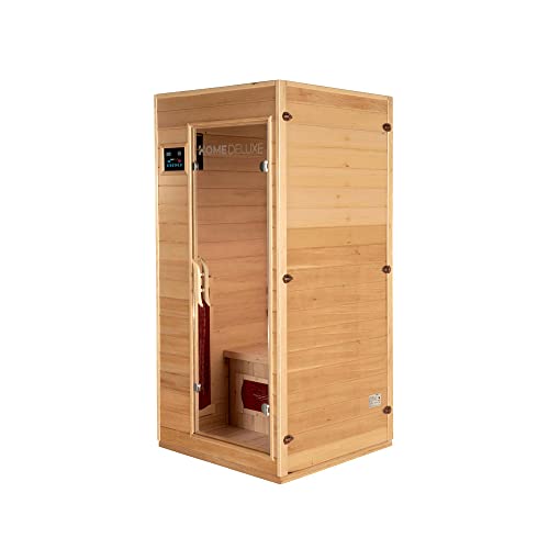 Home Deluxe – Infrarotkabine Redsun S – Keramikstrahler, Holz: Hemlocktanne, Maße: 90 x 90 x 190 cm | Infrarotsauna für 1-2 Personen - 2