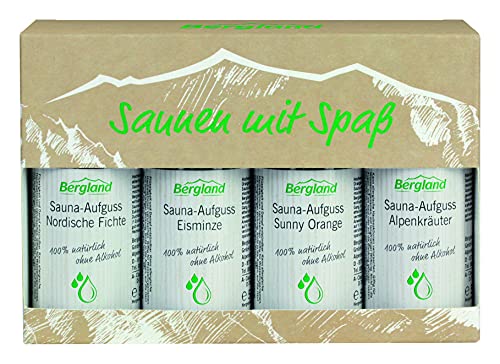 Bergland SAUNEN MIT SPASS Sauna-Aufguss-Set, 4 x 50 ml