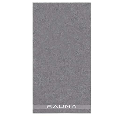 Delindo Lifestyle® Saunatuch COLARES, 80 x 200 cm, Anthrazit XXL - 4