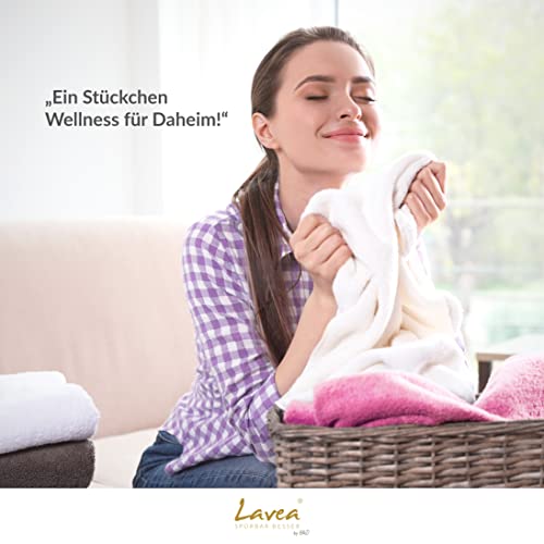 Lavea Saunatuch XXL Weiß 80 x 220 cm Premium Frotteeserie Bali | GOTS Zertifiziert 100% Bio Baumwolle - 7