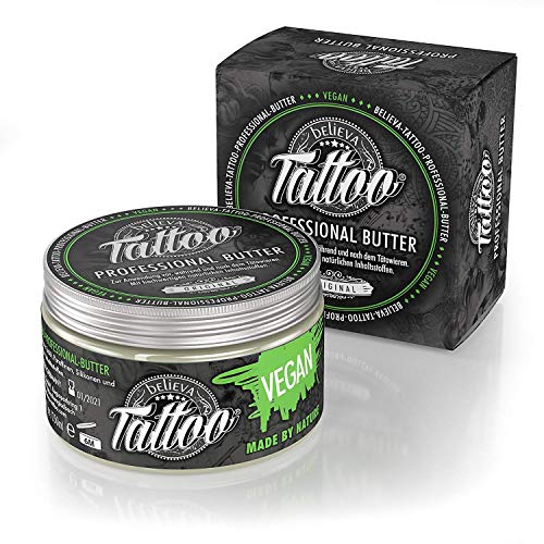 Believa Tattoo Aftercare Butter – Vegane Tattoopflege Creme 250ml - 2