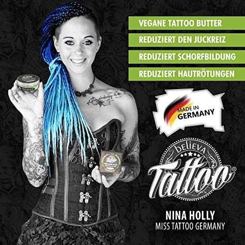 Believa Tattoo Aftercare Butter – Vegane Tattoopflege Creme 250ml - 8