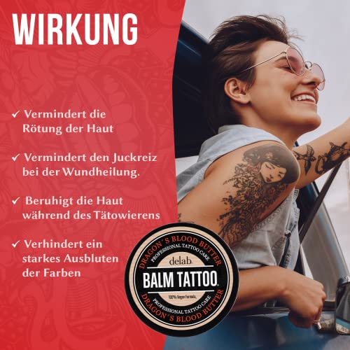 Balm Tattoo Pflege Dragon’s Blood Butter Vegan Tattoocreme feuchtigkeitsspendend Aftercare 250ml - 4