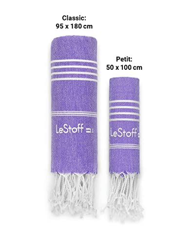 LeStoff das traditionelle Hamamtuch Strandtuch Badetuch Saunatuch Duschtuch Spa Sport Yoga Reisen 100% Bio-Baumwolle (100 x 180 cm, Ultra Violet) - 9