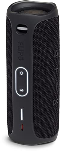 JBL Flip 5 Bluetooth Box in Schwarz – Wasserdichter, portabler Lautsprecher mit umwerfendem Sound – Bis zu 12 Stunden kabellos Musik abspielen - 3