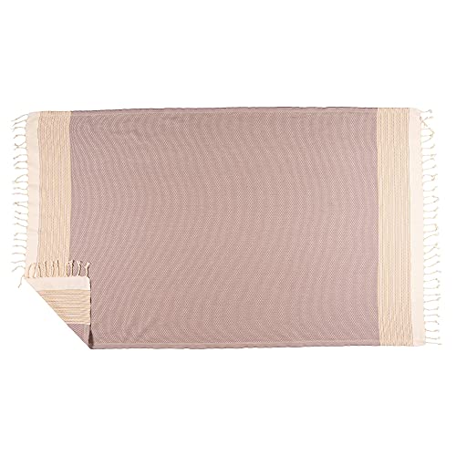 TUsCHe Strandtuch Badetuch Saunatuch Yoga und SPA Pestemal – 100 x 180 cm ca. 375 gr. 100% Premium türkische Baumwolle (Lila) - 4