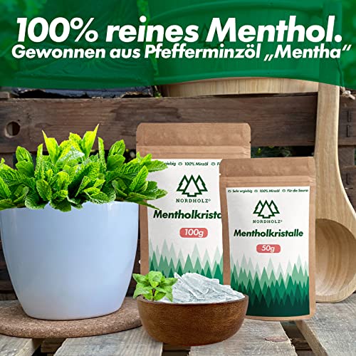 NORDHOLZ® Mentholkristalle [50gr] für Sauna in Premium Qualität aus 100% Minzöl - 4