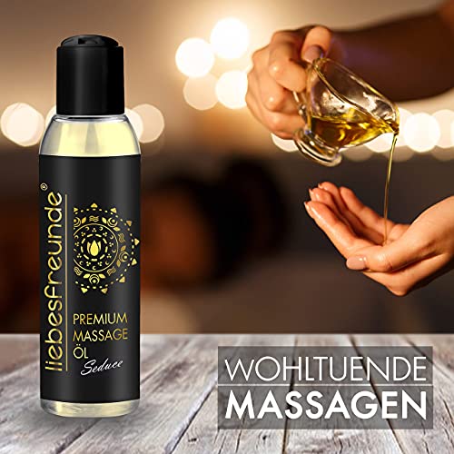 liebesfreunde® Massageöl PREMIUM für genussvolle Massagen – Massage Öl pflegend, 150 ml - 3