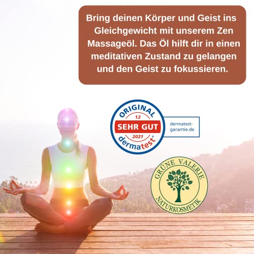 Zen Massageöl 500 ML mit süßen Mandeln | XXL von Grüne Valerie| Entspannt den Geist und beruhigt die Gefühlswelt | Relax! | Made in Italy - 2