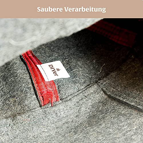 DIYer® – Saunahut – inkl. Sauna-Ratgeber – Motiv“Spitzer Schlapphut“ /“Budjonovka“ – 100% Baumwolle – Filz Saunamütze - 4