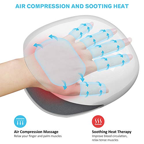 Comfier Wireless Handmassagegerät mit Wärme -3 Stufen Luftkompression und Heizung, wiederaufladbares Massagegerät für Schmerzen und Kreislauf, Karpaltunnel, ideale Geschenke für Frauen - 2