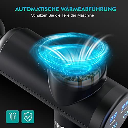 Massagepistole Gun für Nacken & Schulter – Tiefen Massagegerät mit 99 Geschwindigkeiten 8 Massageköpfen Elektrisches Handmassagegerät 2550 mAh LED Anzeige Touchscreen - 4