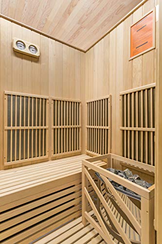 XXL Luxus LED Kombisauna + Infrarotkabine Kombi SET für 4 Personen Sauna inkl. Saunaofen inkl. Spedition - 3