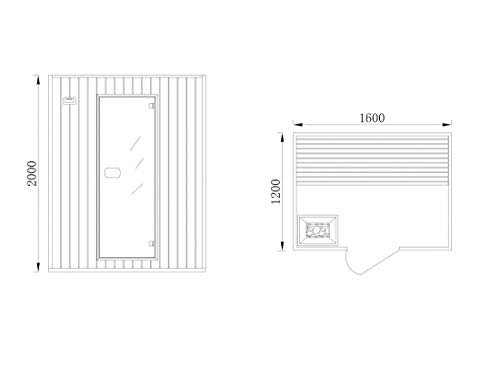 XXL Luxus LED Kombisauna + Infrarotkabine Kombi SET für 4 Personen Sauna inkl. Saunaofen inkl. Spedition - 6