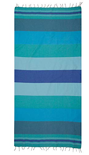 ZusenZomer Fouta Hamamtuch Damen XL 100×190 – Hammam Badetuch Strandtuch Hammamtuch – 100% gekämmte Baumwolle Oeko-TEX – Fair Trade Hamam Handtücher (Meergrün) - 5