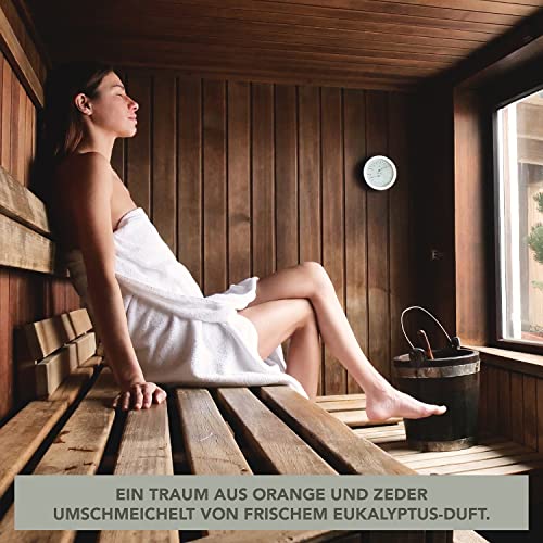 LoWell® 100ml Sauna Aufguss Sunset Kiss – Das Sauna Zubehör Aufgussmittel für Sauna und Dampfbad – Ätherische Öle Saunaaufguss Konzentrat – Orange - 6