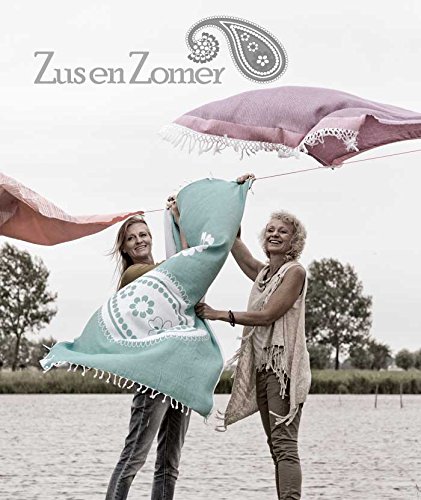 ZusenZomer Pestemal Hamamtuch XXL 160×215 Sultan – Türkis – 100% Baumwolle Handgewebt – Hamam-Tuch Strandtuch Extra groß – Fair Trade Hammamtuch - 4