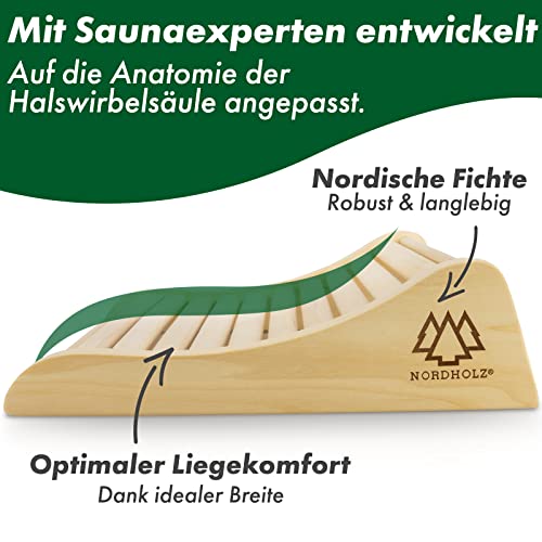 Sauna Kopfstütze Holz 2er Set – 37 x 33 cm ideale Breite für optimalen Liegekomfort - 3