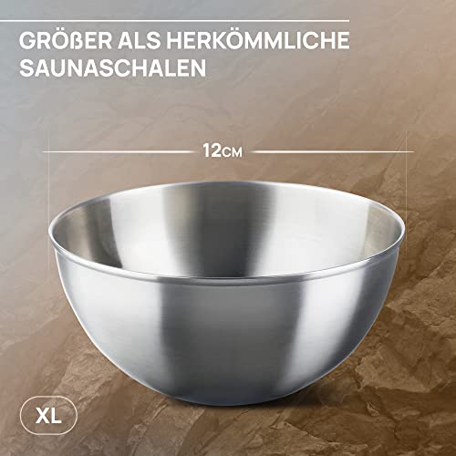 EDERHEIN Verdampferschale Sauna – Extra groß Ø12cm – Edelstahl Schale für Saunakristalle und Mentholkristalle - 5