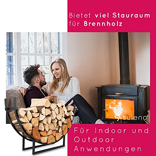 SULENO Kaminholzregal BRISTOL 55 x 92 x 21 cm Holzlager Kaminzubehör schwarz - 7