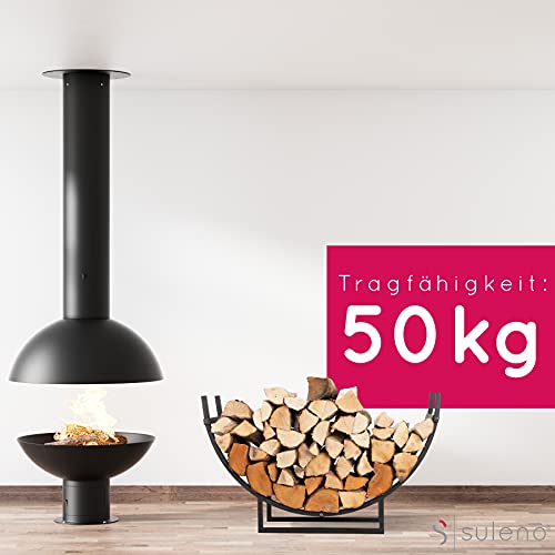 SULENO Kaminholzregal BRISTOL 55 x 92 x 21 cm Holzlager Kaminzubehör schwarz - 8