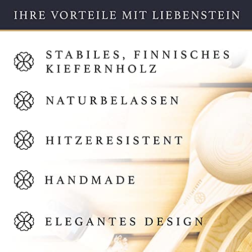 Liebenstein® Sauna Eimer mit Kelle [4L] – handgefertigt aus finnischem Kiefernholz –  bestehend aus Saunaeimer, Saunakelle und Schutzeinsatz - 2