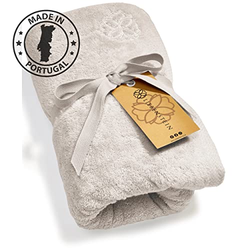 Liebenstein® Premium Saunahandtuch - in Sandgrau - 70x200 cm - aus feinster Baumwolle mit 675 g/ m²