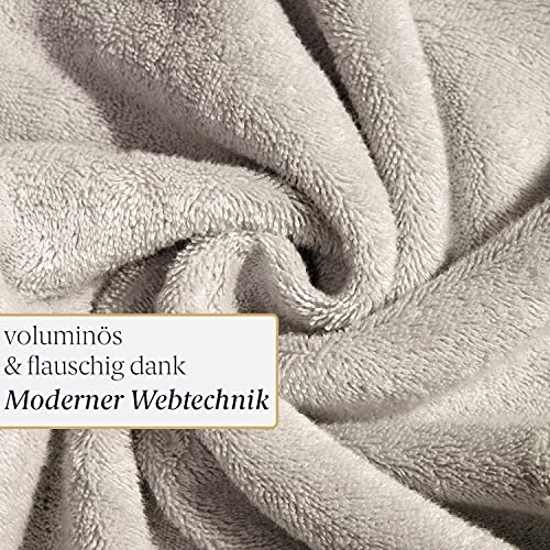 Liebenstein® Premium Saunahandtuch – in Sandgrau – 70×200 cm – aus feinster Baumwolle mit 675 g/ m² - 2
