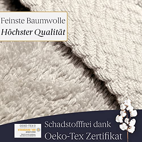 Liebenstein® Premium Saunahandtuch – in Sandgrau – 70×200 cm – aus feinster Baumwolle mit 675 g/ m² - 4