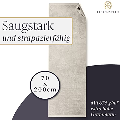 Liebenstein® Premium Saunahandtuch – in Sandgrau – 70×200 cm – aus feinster Baumwolle mit 675 g/ m² - 5