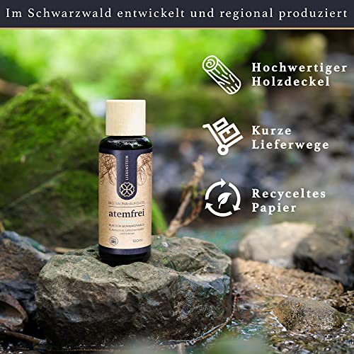 Liebenstein® BIO Saunaaufguss “Atemfrei” – Eukalyptus, Latschenkiefer & Minze [1x100ml Sauna Aufgussmittel] – mit 100% naturreinen Bio Ölen - 2