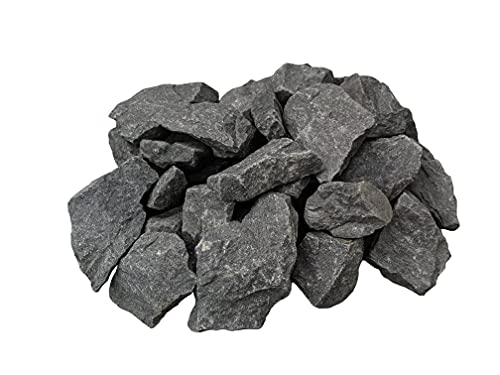 VIAMO® Premium Saunasteine aus Olivin-Gestein - 1 Pack à 18 kg - Steingröße 5-12 cm - Original Steine mit hoher Wärmespeicherkapazität und Herkunft aus Finnland