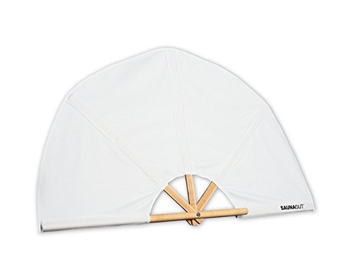 Weiß Aufgussfächer, 105 cm Spannweite, Fächer Aufguss - 4