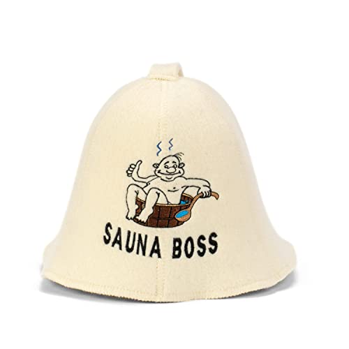 Natural Textile Saunahut 'Sauna Boss Bucket' White - 100%...