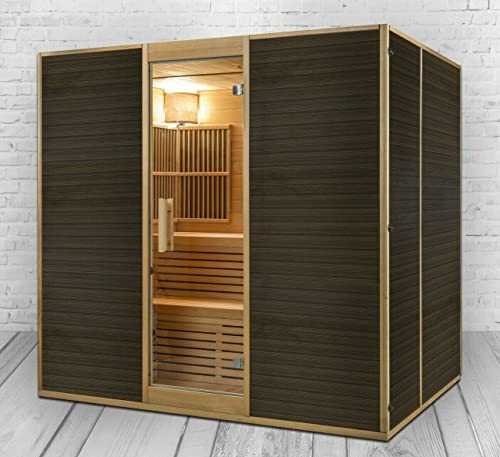 XXXL Luxus Infrarotsauna + Infrarotkabine Kombi SET Sauna...