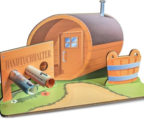 Sauna Geschenke Für Männer - Sauna 3D-Holzkarte |...