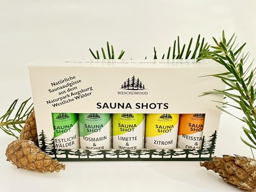 Weschdwood Sauna Shots - 5er Set 19ml Premium Bio...
