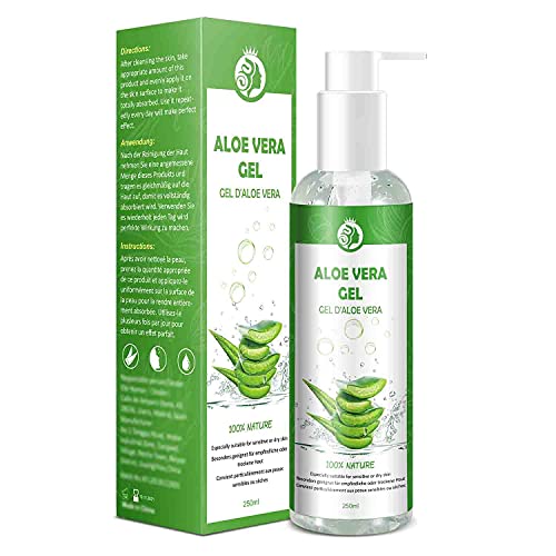 Aloe Vera Gel 100% Pur - für Gesicht Haare Körper -...