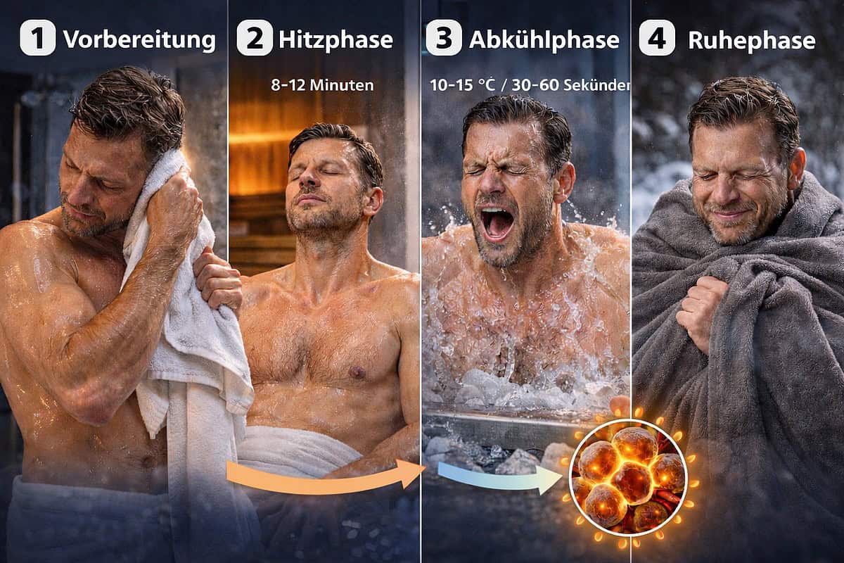 Entspannter Mann beim Saunagang, thermische Phasen, Sauna für Gesundheit, Sauna-Zeit, Erholung mit Hitze, Saunainspiration, Wellness, Sauna Tipps, Saunaherbst, Sauna-Impressionen, Saunafreude, Entspannen in der Sauna, Sauna-Erfahrung, Saunamagazin.