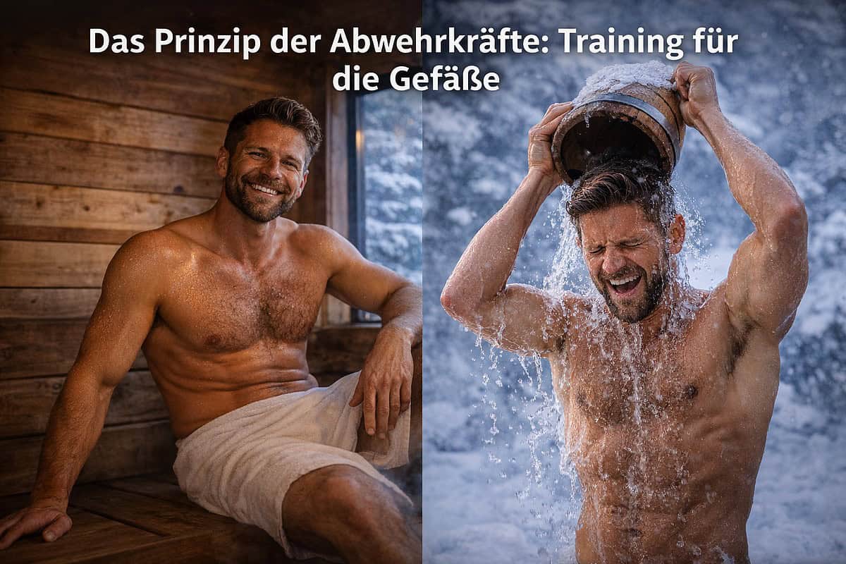 Entspannung im Saunazelt, männlich, mit Wassertraining in Wasser, Wellness, Vitalität, Fitness, natürliche Erholung.
