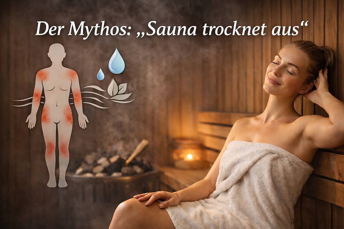 Entspannung in der Sauna bei hoher Luftfeuchtigkeit und Wärme, fördert Wohlbefinden und Detox.
