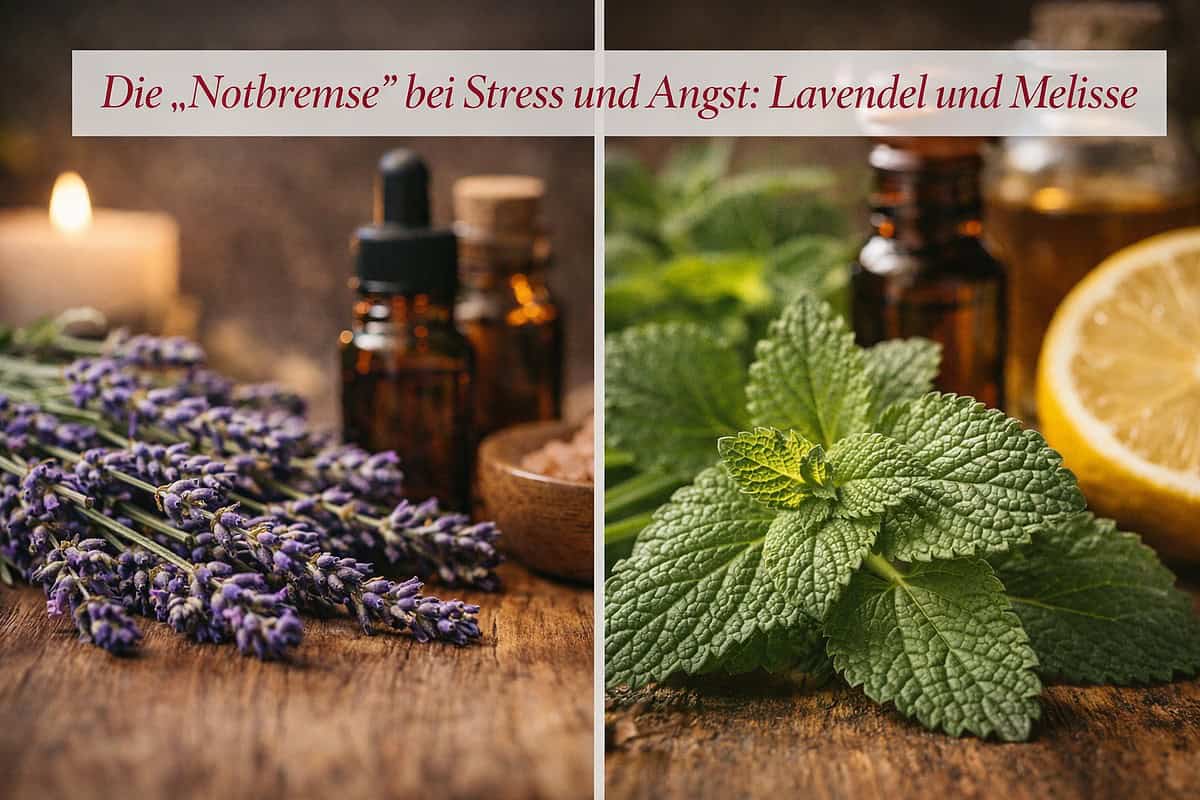 Aromatherapie mit Lavendel und Zitronen, Stressabbau durch ätherische Öle.