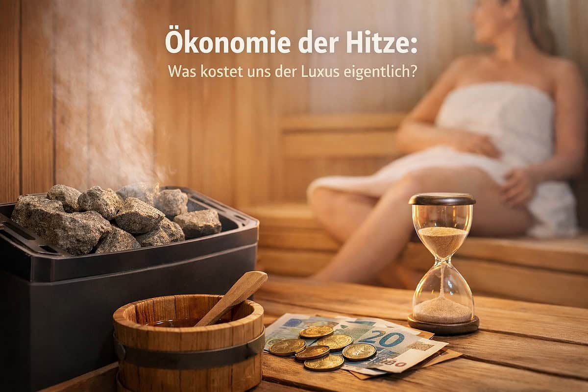 Sauna vorheizen, Entspannung, Wellness, Holzsauna, Zeit, Komfort.